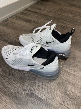 Nike White and Black Air Max 270 Sneakers